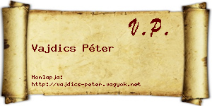 Vajdics Péter névjegykártya
